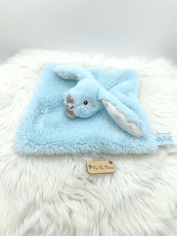 Doudou lapin bleu menthe Baby Nat BN0300