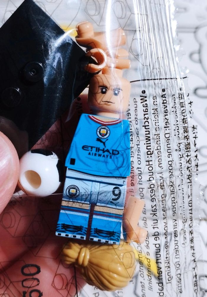 Personnage type Lego football neuf Erling Haaland manchester city