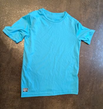 Tee shirt anti-UV junior Olaian 12 ans bleu