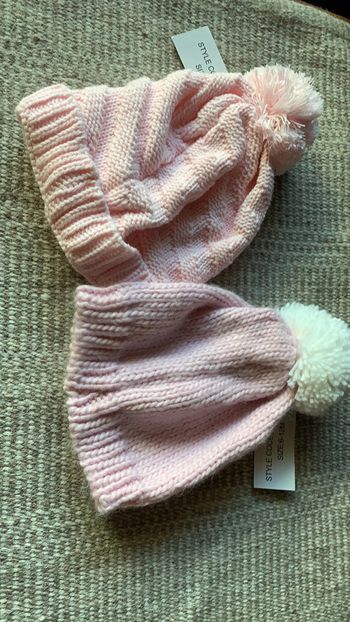Lot bonnet fille rose 6 mois à 2 ans idée cadeau