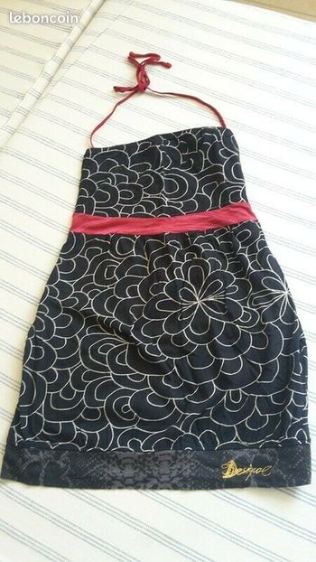 Robe bustier noir/rouge Desigual - taille S - TRES BON ETAT