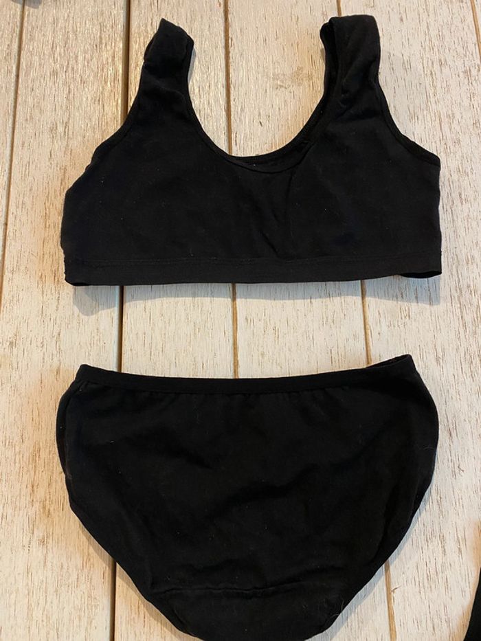 Neuf ensemble brassière + culotte coton fille ado 10/14ans - photo numéro 2