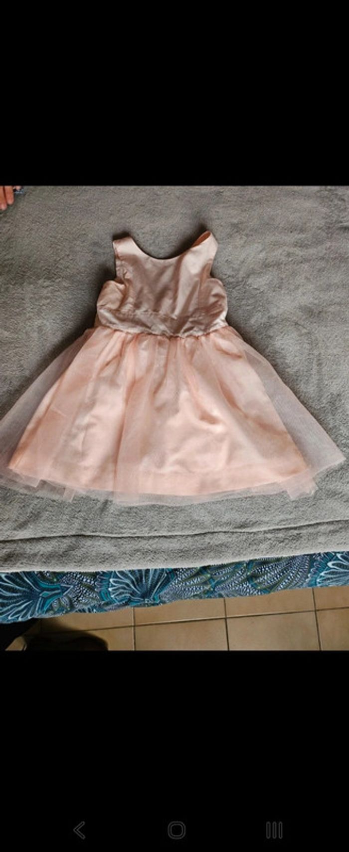 Robe de cérémonie fillette rosée