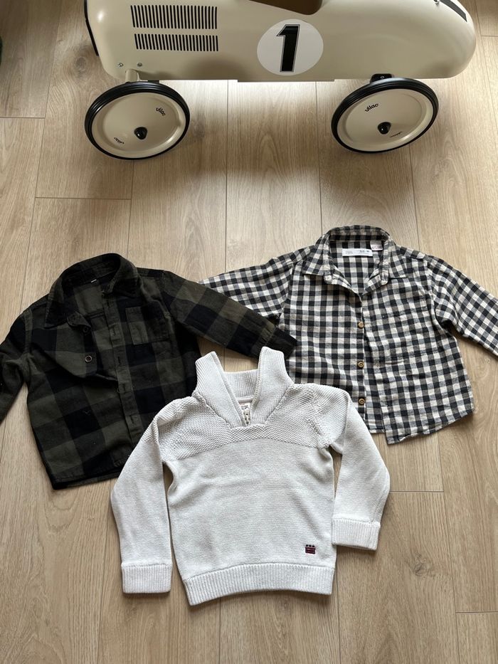 Pulls chemise épaisse hiver 2 ans 24 mois tao Zara