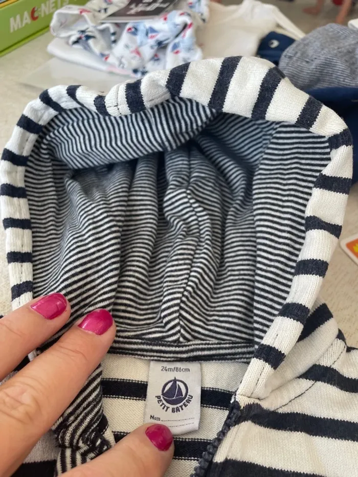Gilet petit bateau 2 ans mixte - photo numéro 3