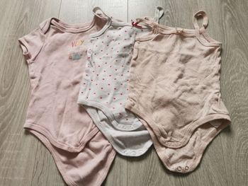 Lot de 3 bodies manches courtes verbaudet 18 mois