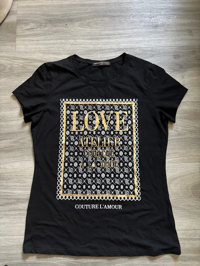 T-shirt noir Atelier couture