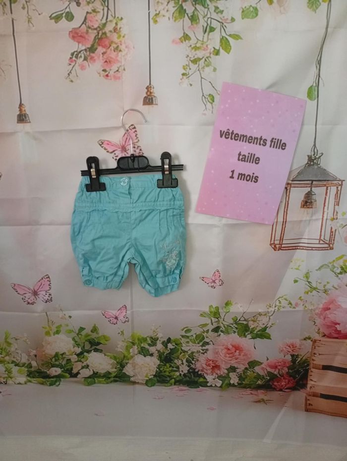 Pantalon fille Kitchoun bleu turquoise taille 1 mois / 56 cm
