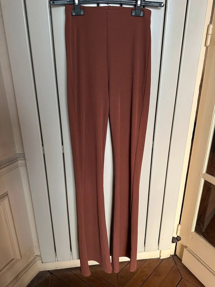 Pantalon fluide Pimkie S marron à fente