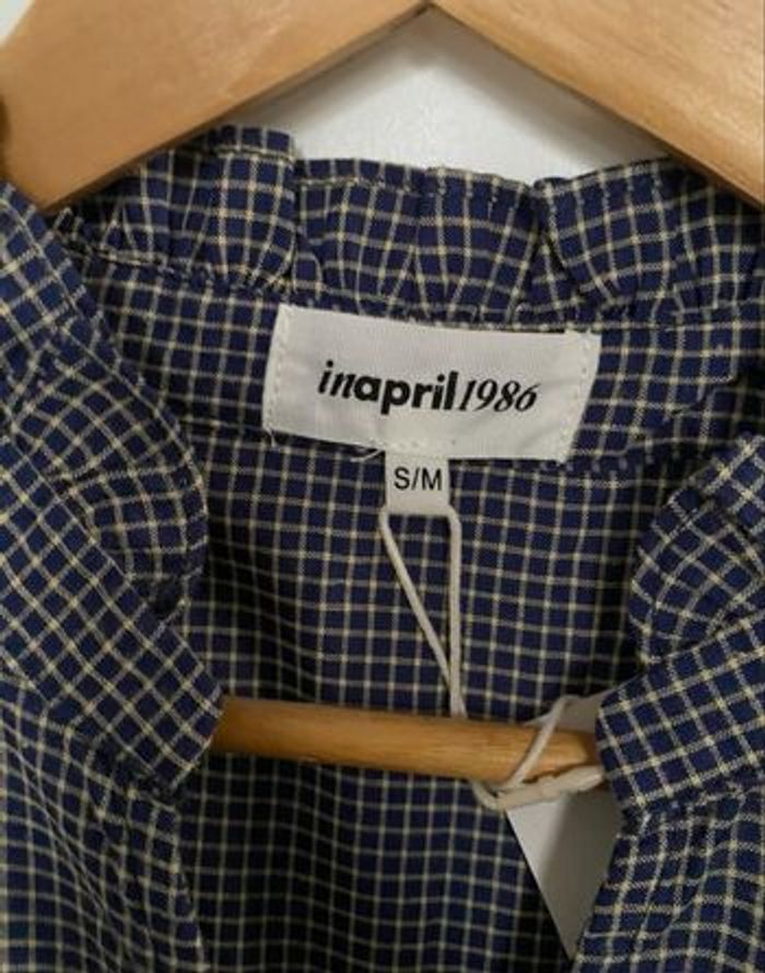 Blouse Vichy - Marine - Taille S/M - photo numéro 4