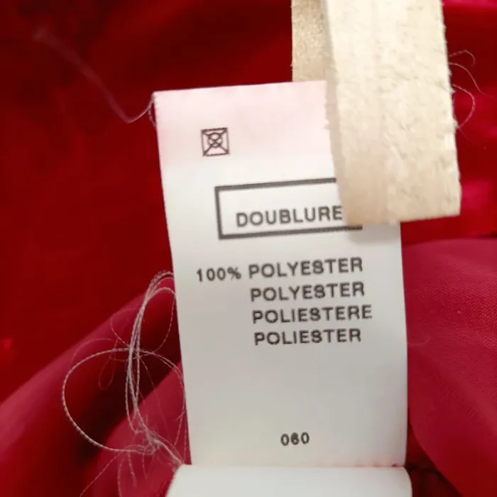 Robe rouge velours à bretelles fines – Cacharel – made in France – taille 38 A1319 - photo numéro 8