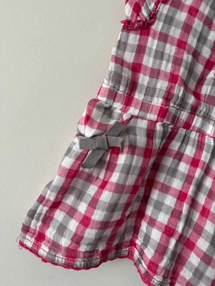 👗 Robe à carreaux - bébé fille - 6 mois verbaudet - très bon état - 100 %coton - 67 cm - photo numéro 2