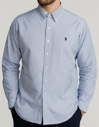 Chemise Ralph Lauren rayée bleue et blanche – Taille XL
