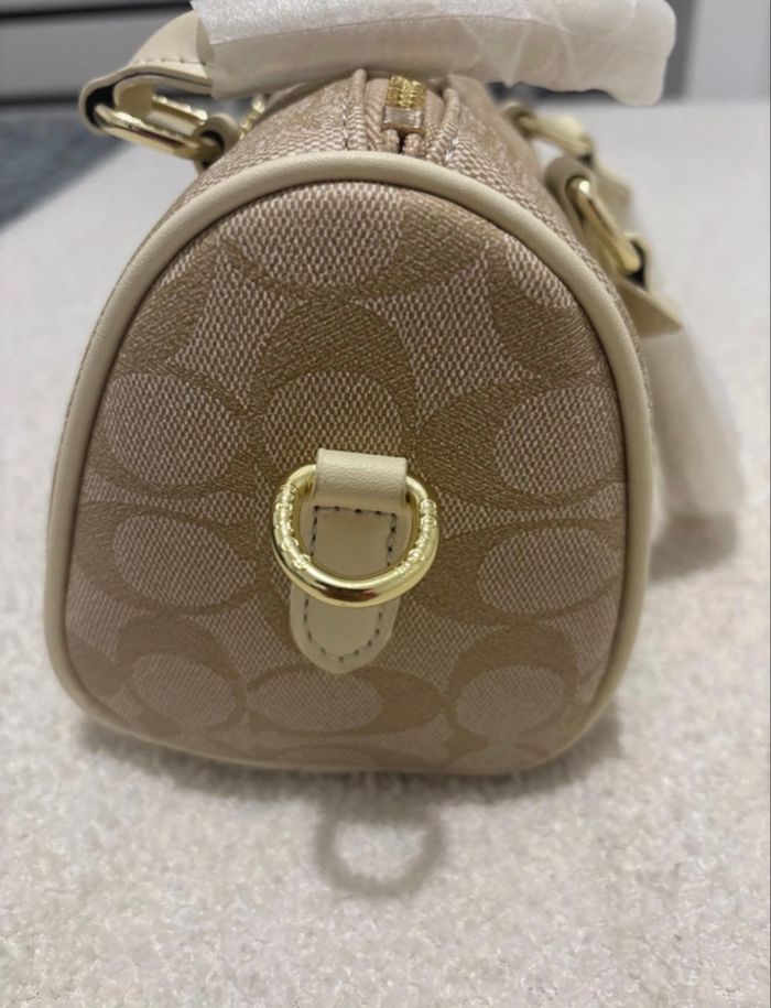 Sac à main avec bandoulière Coach / Beige Blanc / Beige White - photo numéro 3