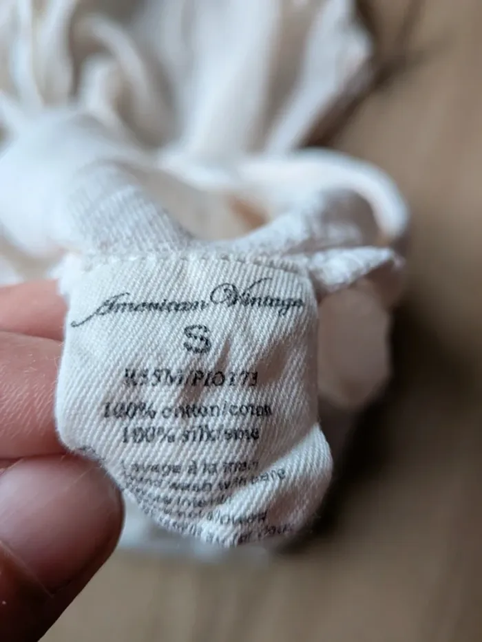 Haut américain vintage en coton et soie - photo numéro 5