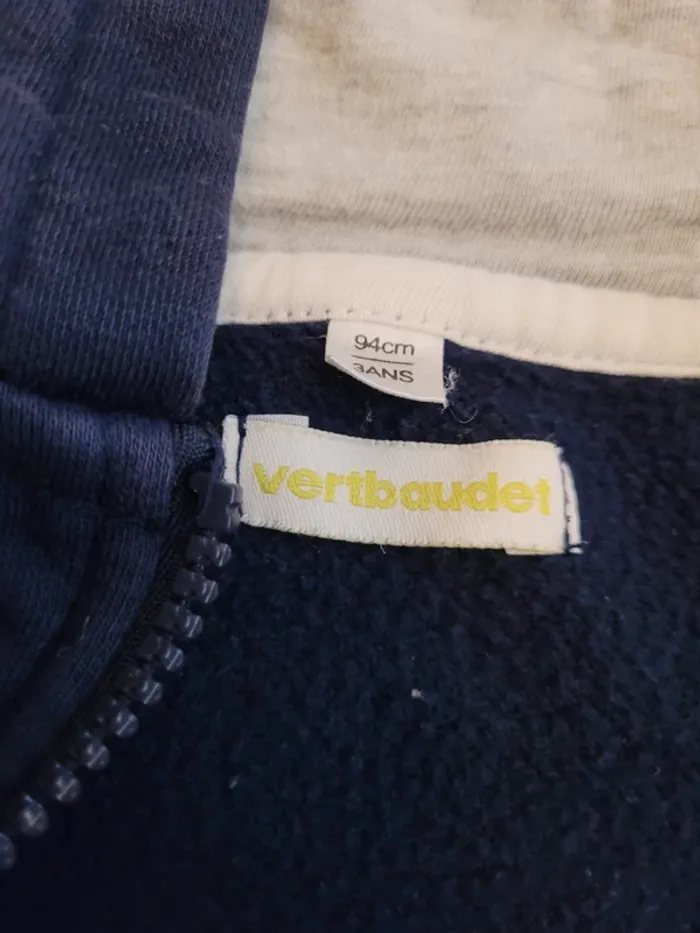 Gilet polaire zippé à capuche - Verbaudet - photo numéro 2