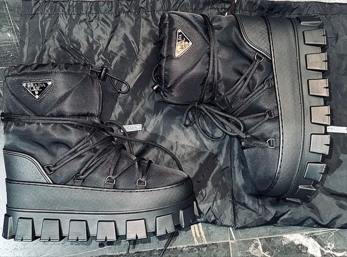 PRADA Bottes après-ski en gabardine Re-Nylon - photo numéro 3