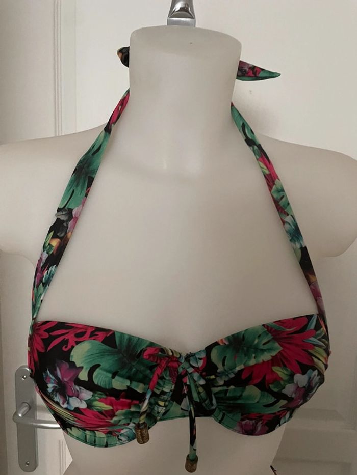 Maillot de bain 2 pièces tropicale Rougegorge - photo numéro 3