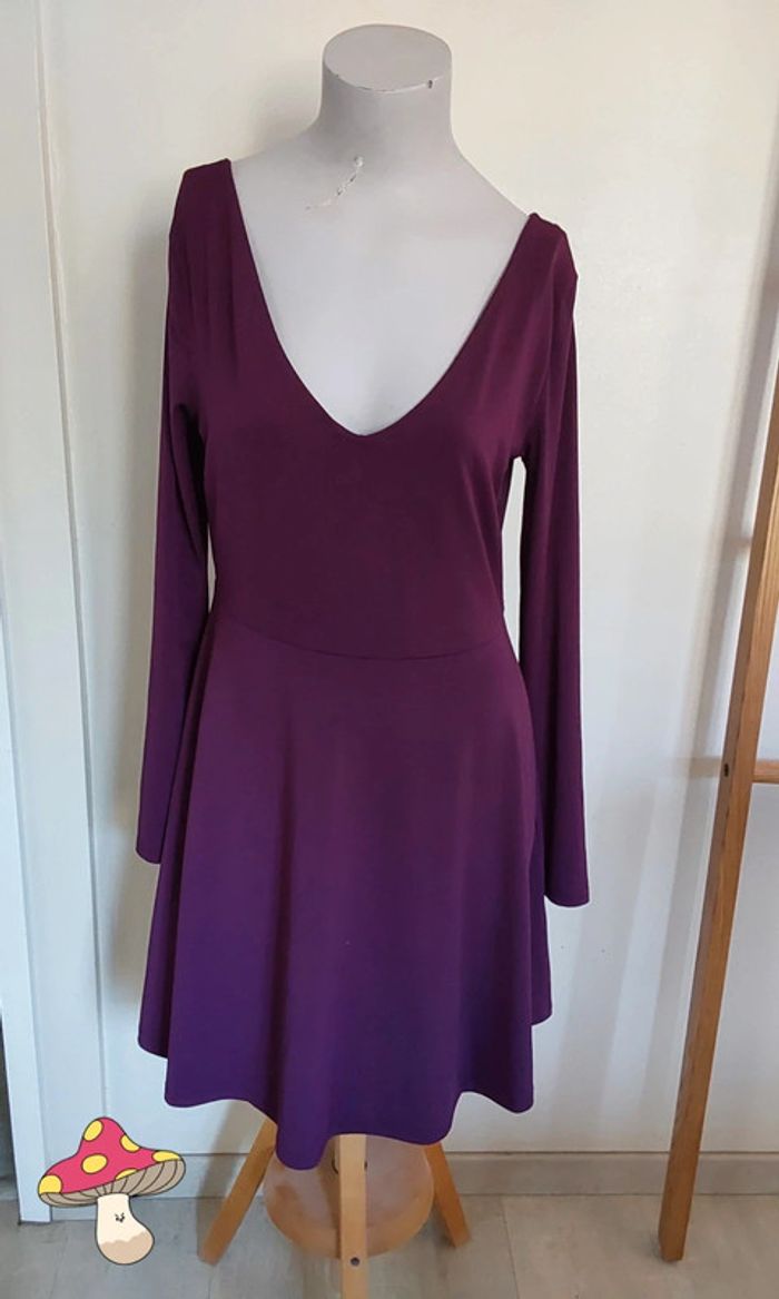 Robe fluide violette prune H&M  T40
