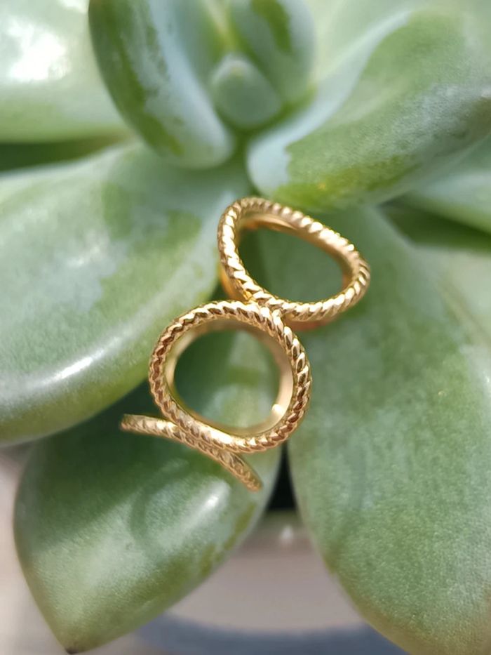 Bague ronds dorée ajustable - photo numéro 2
