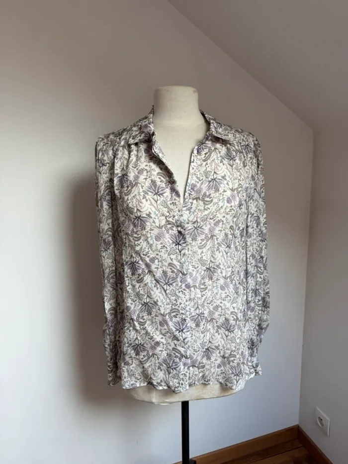Superbe chemise blouse fluide neuve avec étiquette Thé Kooples 🌸 T 3 40 42 - photo numéro 2