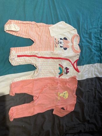 Lot de 3 pyjamas bébé fille