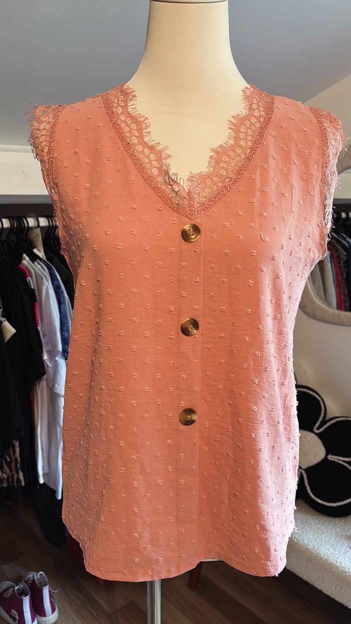 Chemise sans manche avec dentelle Boutique Indépendante T40/42