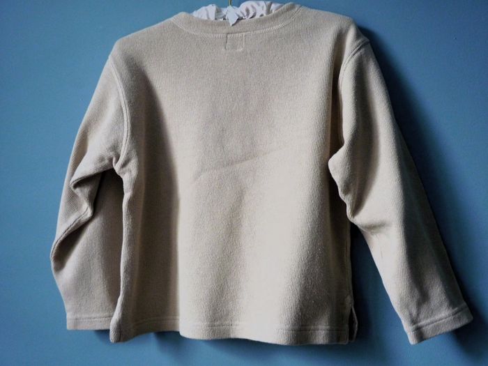 Pull Garçon Jean Bourget 10 ans beige clair manches longues TBE - photo numéro 3