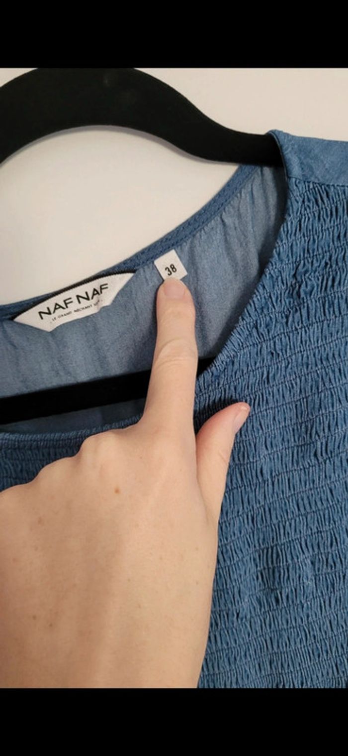 Robe naf naf en jeans taille 38 denim neuve - photo numéro 3