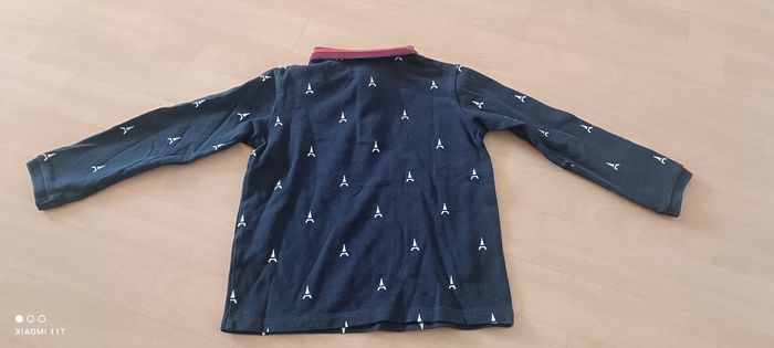 T-shirt polo garçon taille 6 ans imprimer Tour Eiffel - photo numéro 3