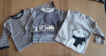 Lot de 3 t-shirts manches longues - 3 mois