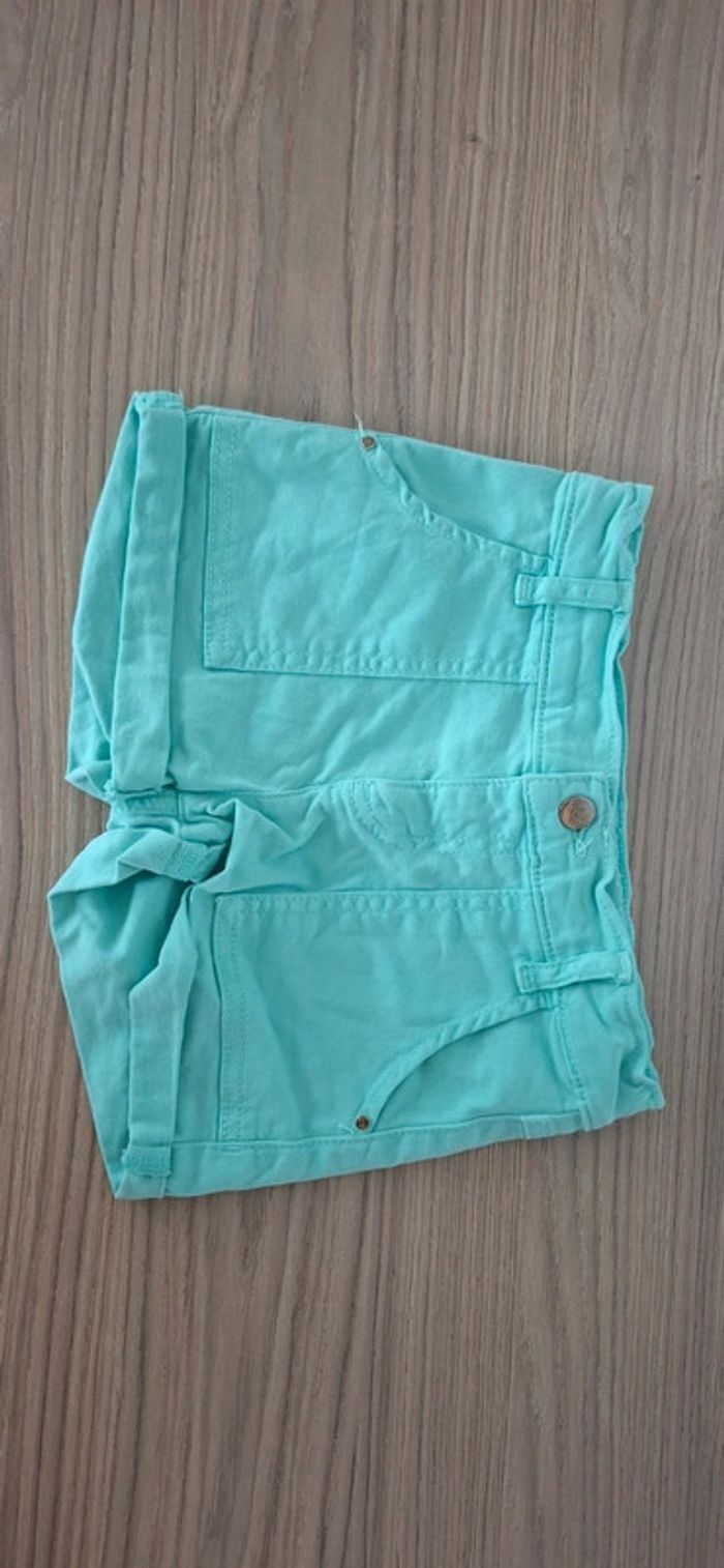 🩵 Short en jean bleu menthe Liu Jo – 110 cm (5 ans) - photo numéro 2