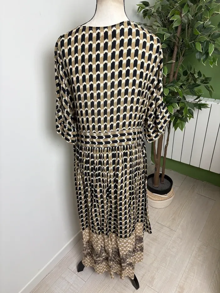Robe longue Stella Forest | Noir et beige | Taille 38 - photo numéro 2