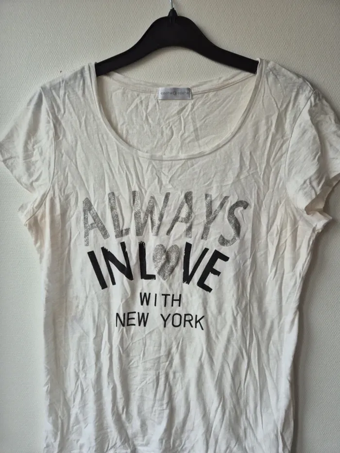 T shirt blanc cache cache - photo numéro 2
