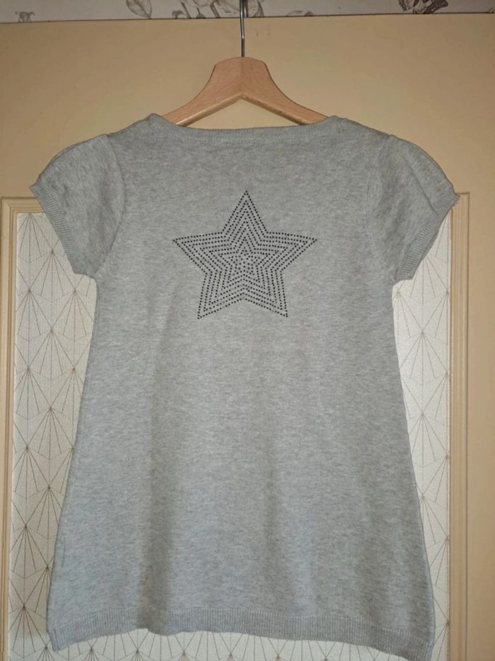 Pull sans manche gris fille 10 ans comme neuf biloo