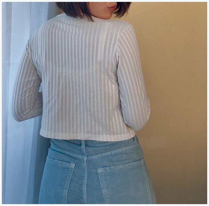 Crop top blanc taille S Vie Privée très bon état - photo numéro 3