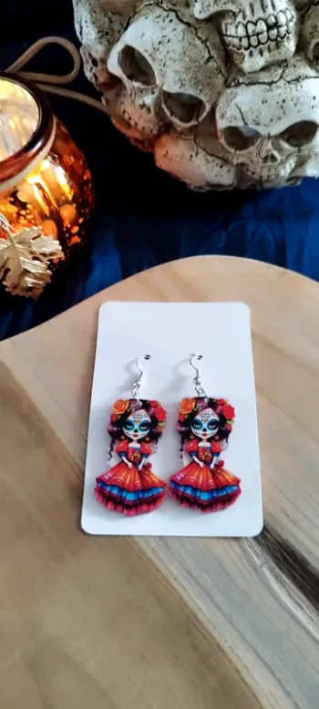 Boucles d'oreilles Catrina Dia de los muertos