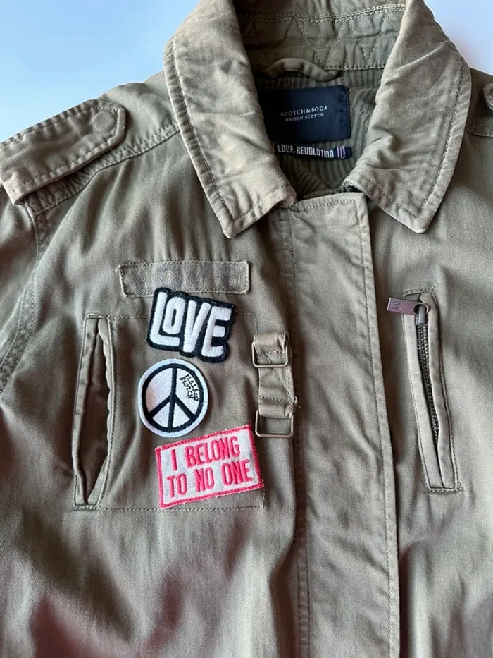 Veste kaki brodé scotch and soda
