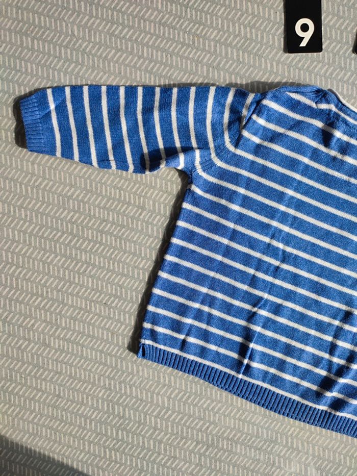 Pull en maille fine pour bébé garçon – Taille 9 mois Marque : Zara - photo numéro 8
