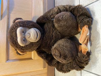 Peluche singe marionnette Moco vintage 1987