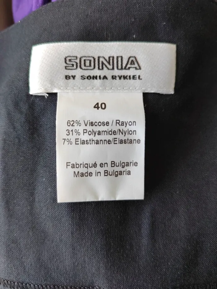 Robe bleu marine à bretelles Sonia by Sonia Rykiel t. 40 - photo numéro 9