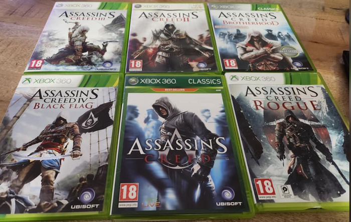 Lot complète de 6 épisodes de jeux XBox 360 Assassin's Creed avec notices - photo numéro 3