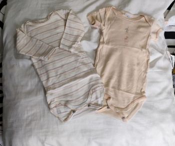 Lot de 2 bodies Petit Bateau