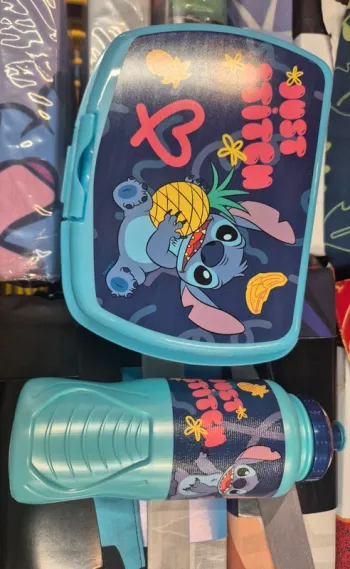 Boite a goûter et gourde stitch disney