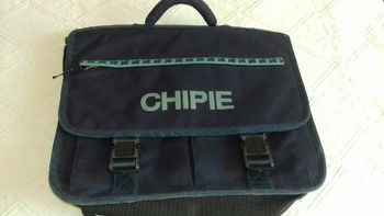 Cartable chipie bleu marine et bleu clair
