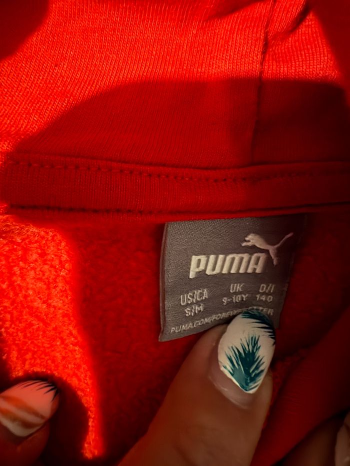 Sweat à capuche puma rouge 9-10 140cm - photo numéro 5