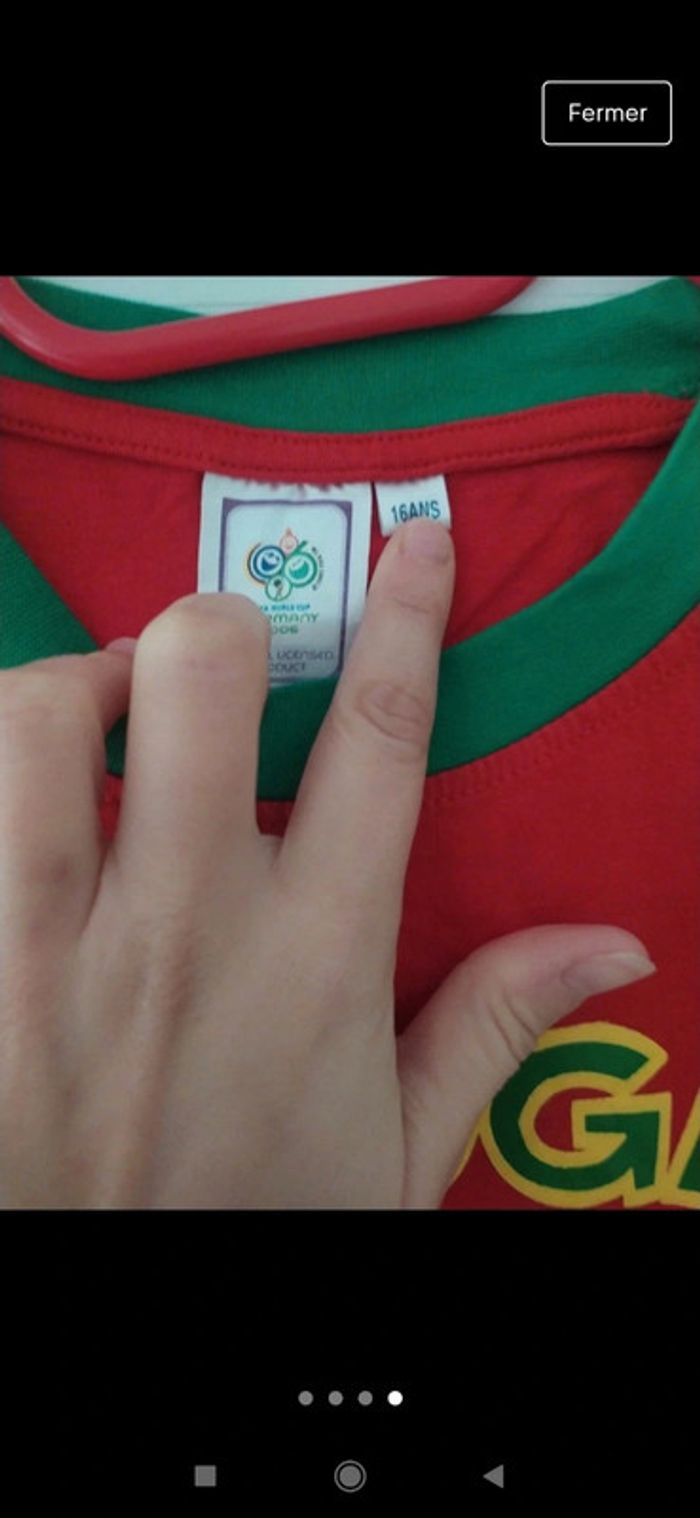 T-shirt maillot Portugal football collector coupe du monde 2006 - photo numéro 4