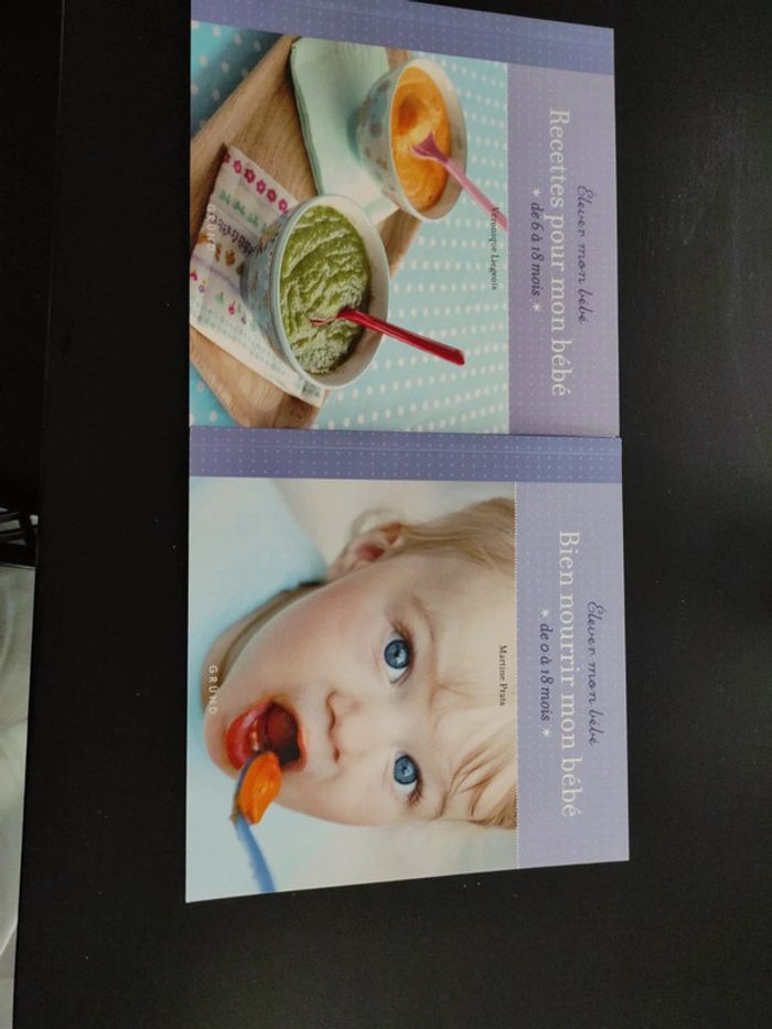 Lot 2 livres alimentation bébé 0/18mois