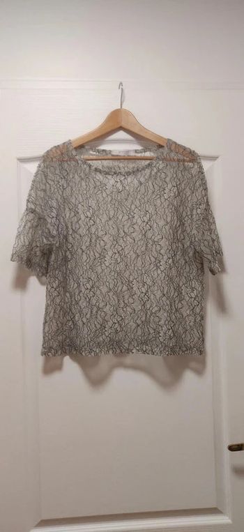 T-shirt dentelle transparent Promod 44/46