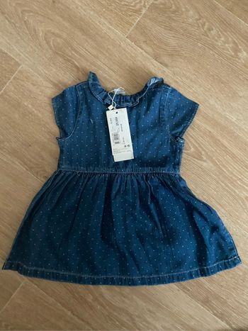 Robe en jean à pois Petit Bateau 6 mois